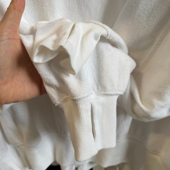 Aerie Offline Soft Terry Towel White Zip-Up Oversized Hoodie size S - Picture 4 of 7